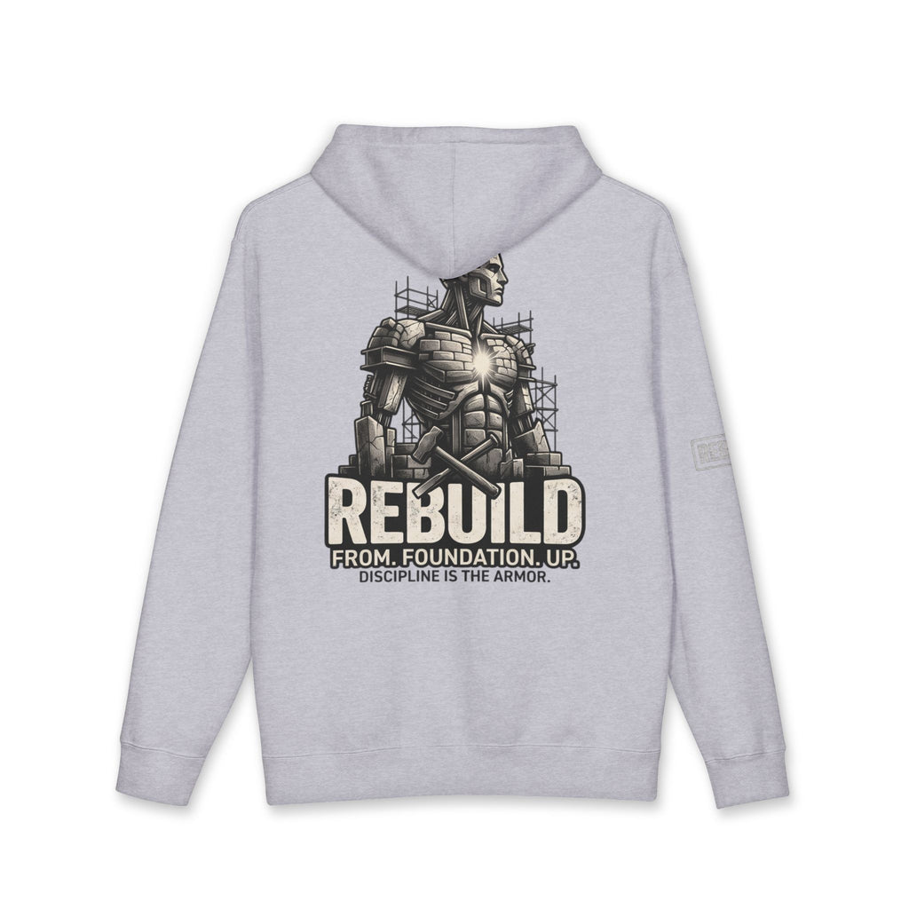 REVR3NT Heavyweight Hoodie — REBUILD "Foundation Up" Graphic Pullover