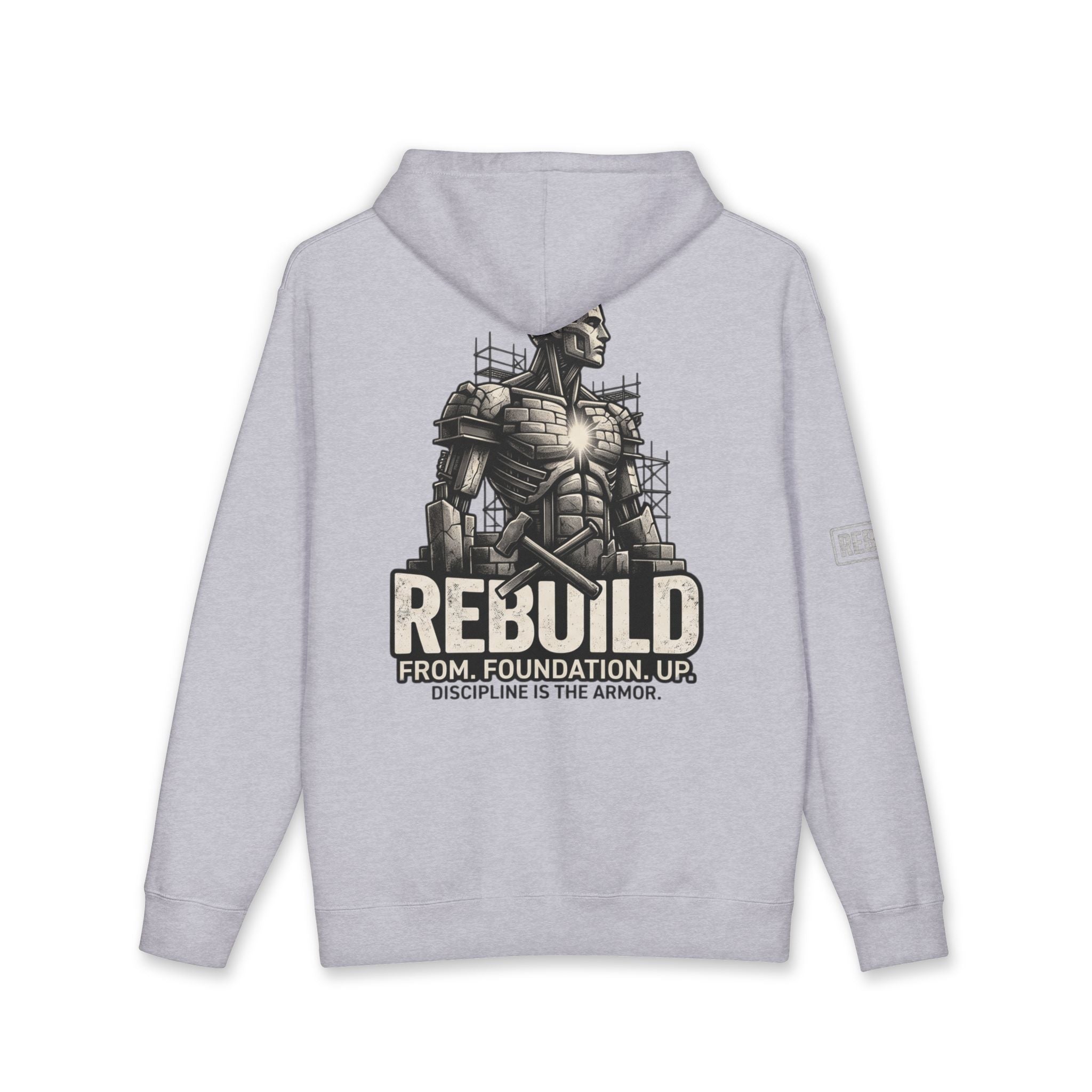 REVR3NT Heavyweight Hoodie — REBUILD "Foundation Up" Graphic Pullover