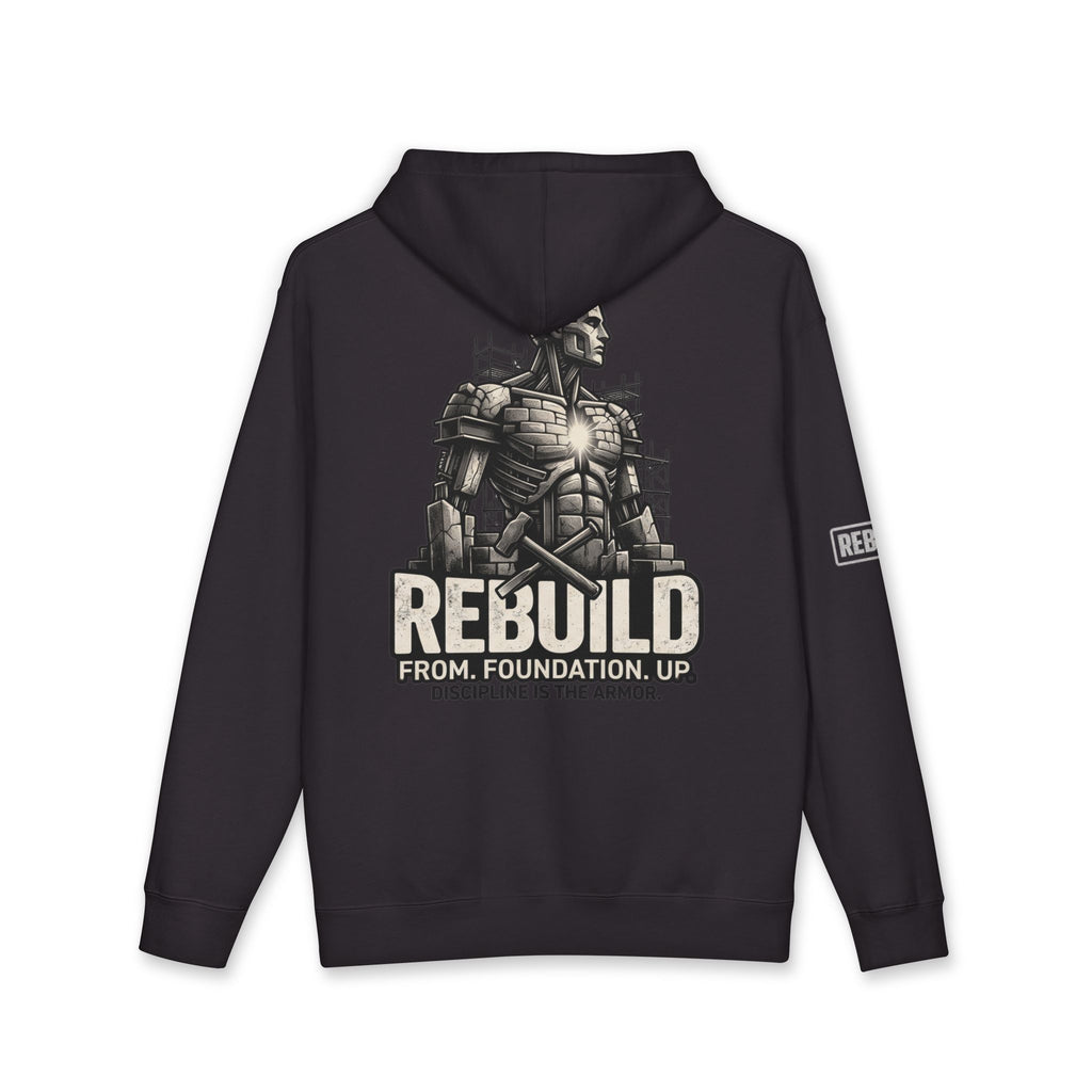 REVR3NT Heavyweight Hoodie — REBUILD "Foundation Up" Graphic Pullover