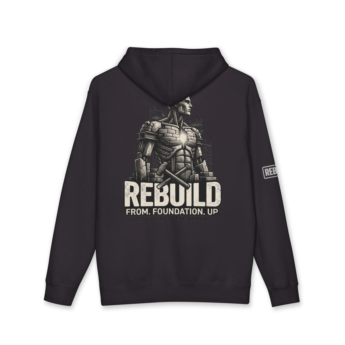 REVR3NT Heavyweight Hoodie — REBUILD "Foundation Up" Graphic Pullover