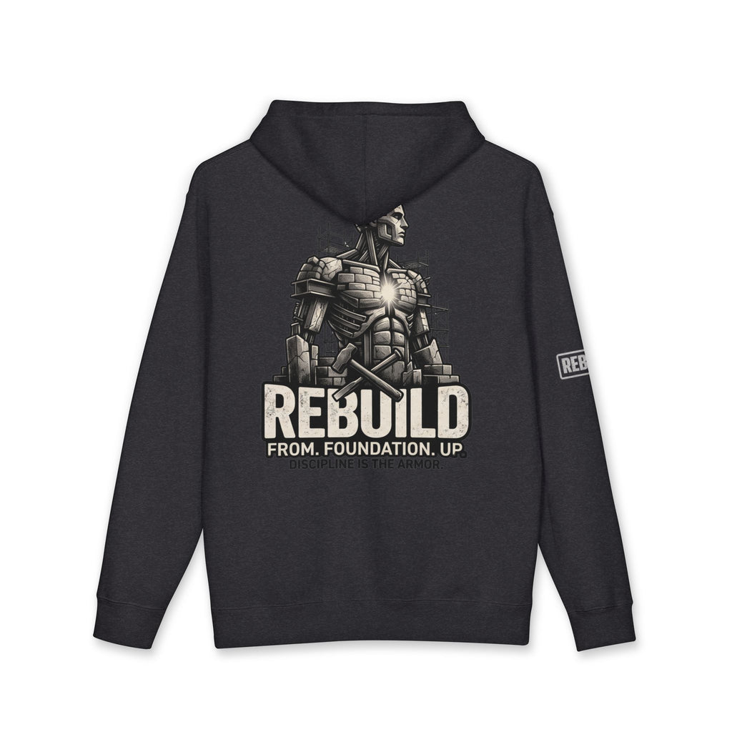 REVR3NT Heavyweight Hoodie — REBUILD "Foundation Up" Graphic Pullover