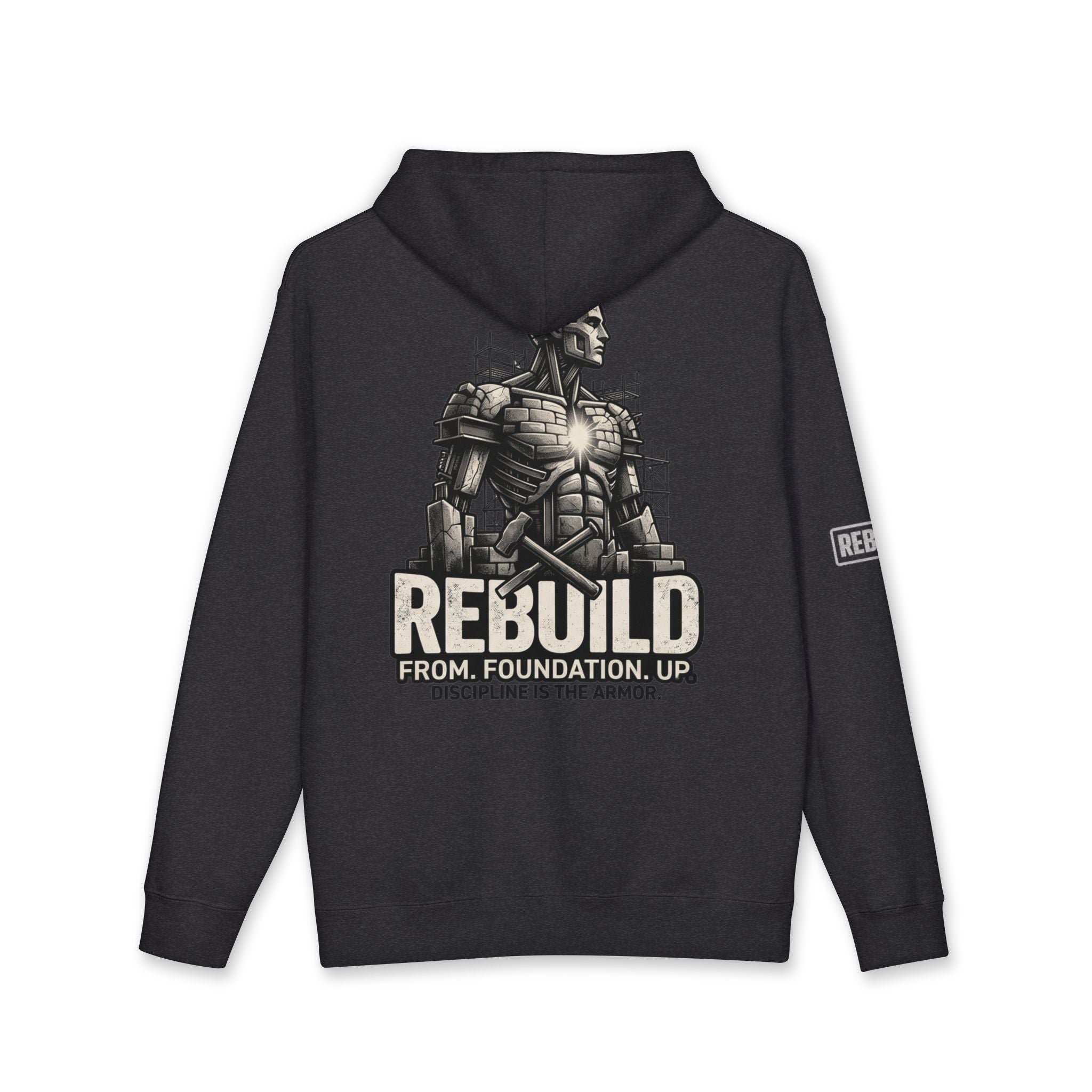 REVR3NT Heavyweight Hoodie — REBUILD "Foundation Up" Graphic Pullover